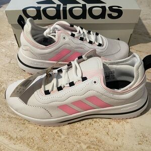 Adidas Women's Cloudfoam Pink White Sneakers